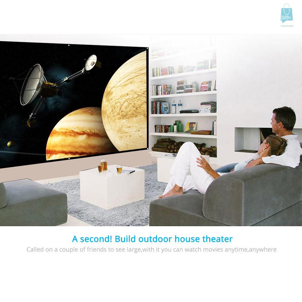 [READY STOCK] H70 70'' Portable Projector Screen HD 16:9 White Dacron ...