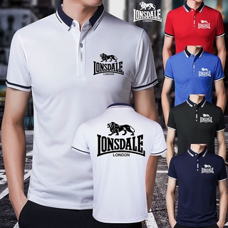 เสื้อยืดโปโล แขนสั้น พิมพ์ลาย Lonsdale คุณภาพสูง แฟชั่นฤดูร้อน สําหรับผู้ชาย และผู้หญิง