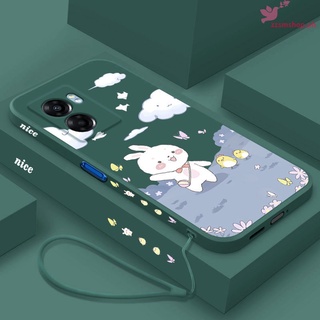 เคส Samsung A01 A02 A02S A03S A10 M10 เคสโทรศัพท์ ซิลิโคน TPU นิ่ม เรียบง่าย กระต่าย ขอบตรง เคสป้องกัน