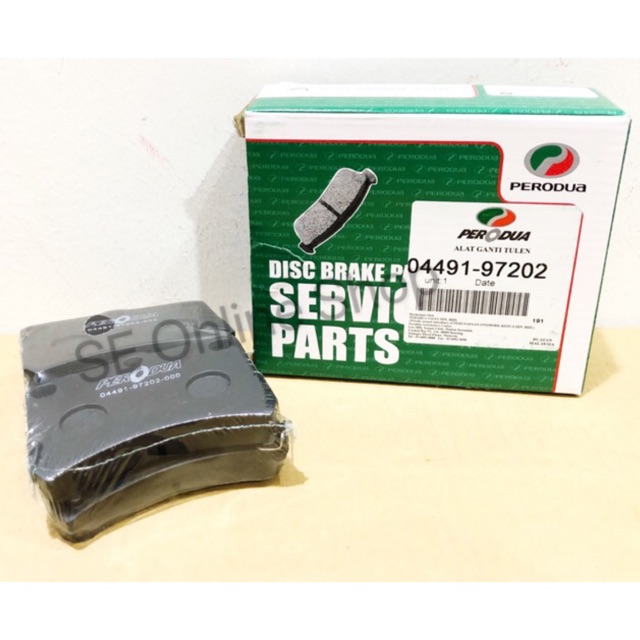 PERODUA ผ้าเบรค Kenari Kelisa ดิสก์เบรกหน้า (04491-97202) Break Brek Pad Depan