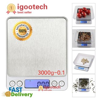 igootech Digital Pocket Scale สินค้าขายดี!เครื่องชั่งอาหาร อัญมณี ครัว (ไม่รวมถ่าน)