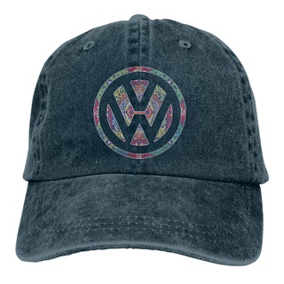 Hnbn หมวกกันแดด ผ้ายีน ลายโลโก้ Volkswagen สามารถปรับได้ เหมาะกับฤดูใบไม้ร่วง และฤดูหนาว ของขวัญวันฮาโลวีน