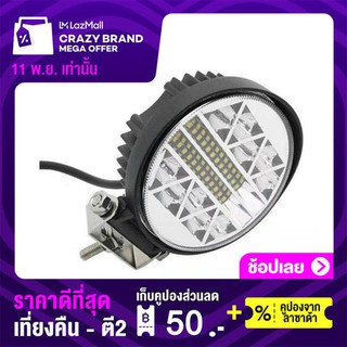 สว่างตาเเตก!ไฟสปอร์ตไลท์รถยนต์ไฟหน้ารถไฟท้ายไฟช่วยตัดหมอกสามารถกระพริบได้12V-24Vเเสงขาว แบบกลมLEDSPOT BEAM US102W 1pcs