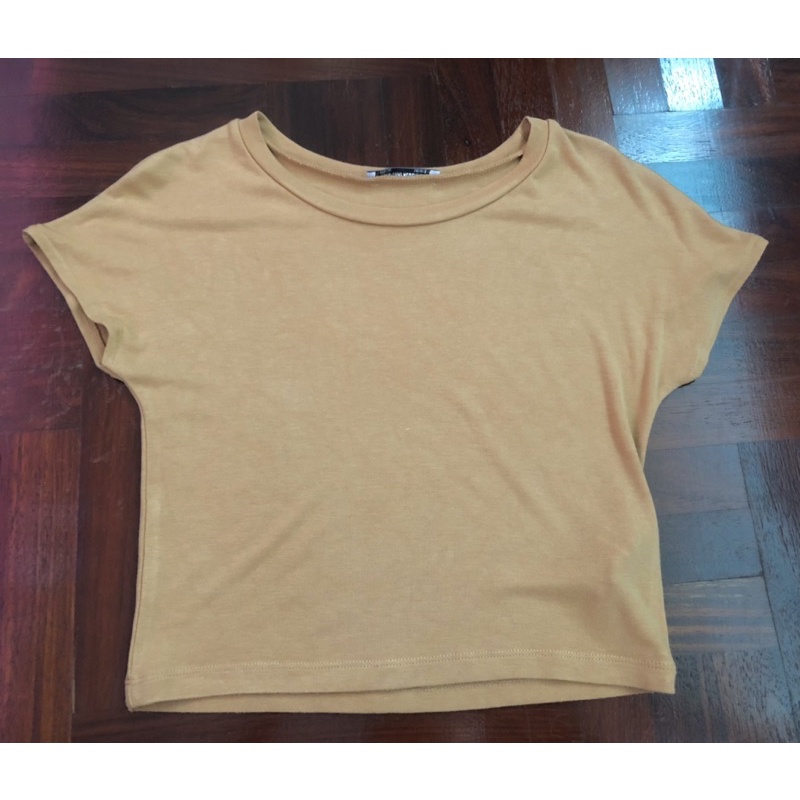 ส่งต่อ เสื้อยืด Zara Cropped TShirt Shopee Thailand