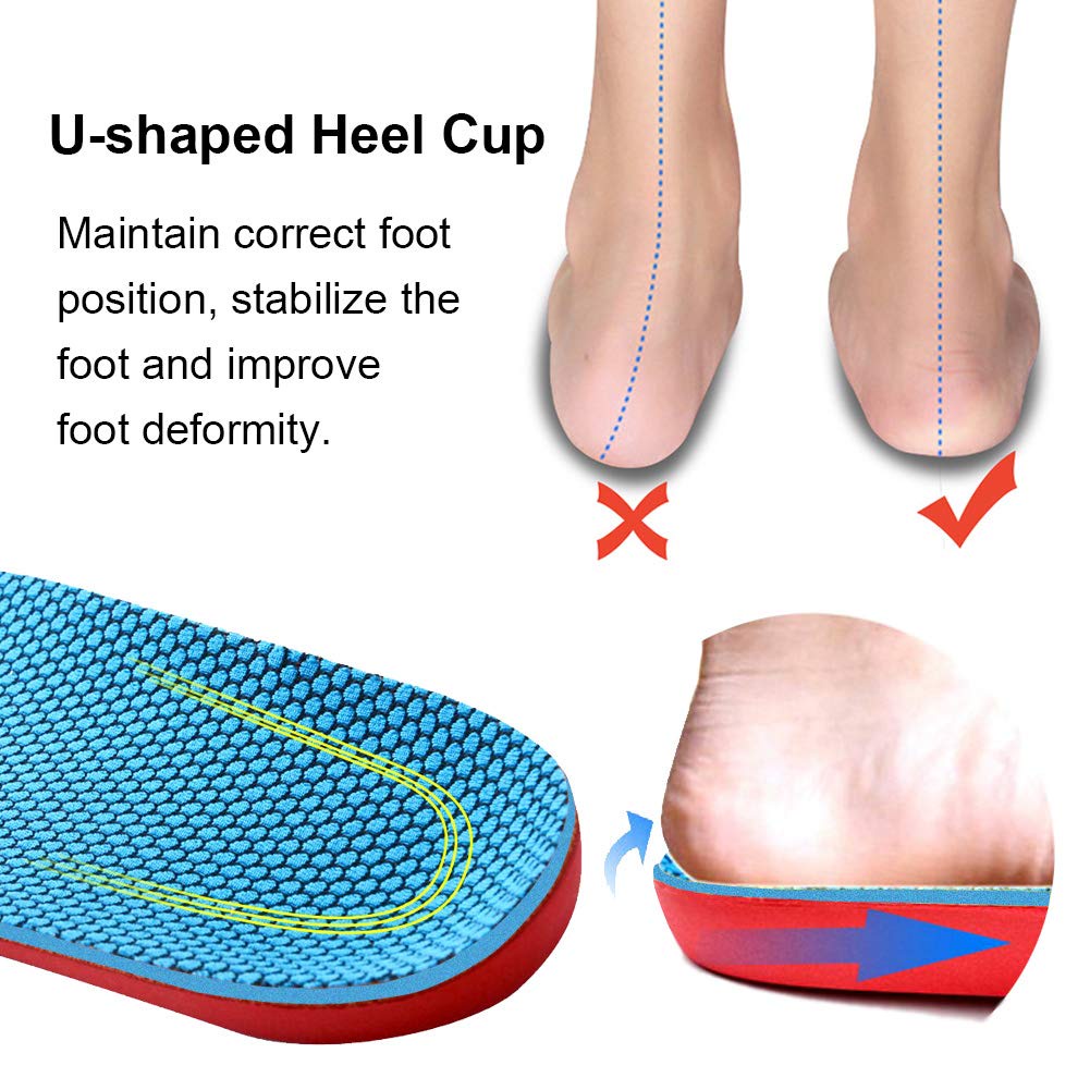 เด็กเด็กศัลยกรรมกระดูก insoles รองเท้าแบนเท้า Arch สนับสนุน insoles Orthotic Pads Correction รองเท้าเพื่อสุขภาพ pad foot care