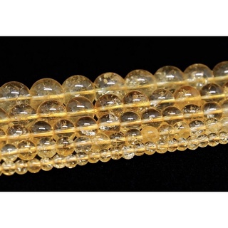 Natural Citrine Round Beaded strand 6 mm 8 mm 10 mm 12 mm