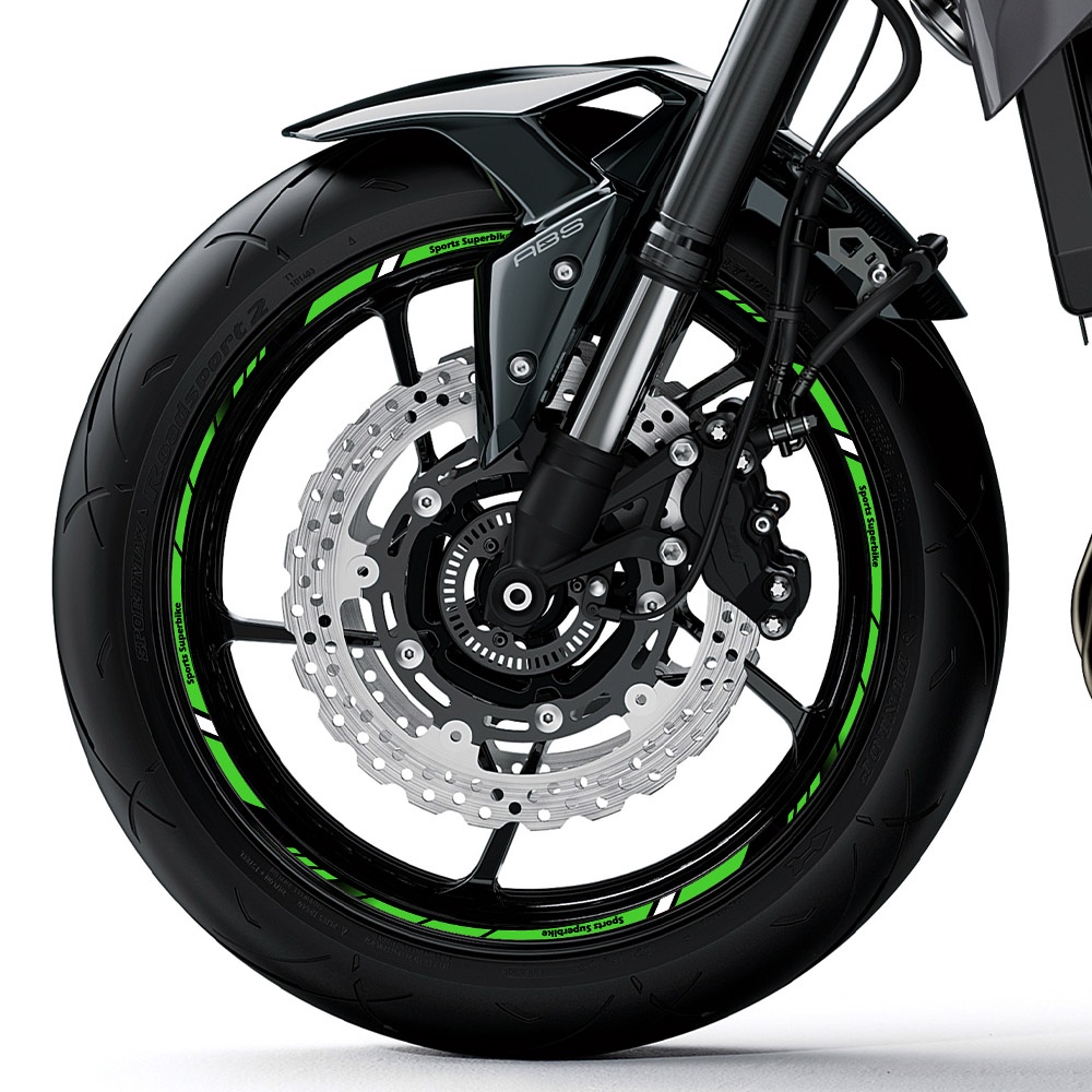 เทปสติกเกอร์ติดขอบล้อรถจักรยานยนต์ สําหรับ Kawasaki z750 z800 z650 h2r z900 z1000 Ninja 300 w800 z400 Zx6r Versys