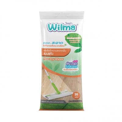 แผ่นเช็ดทำความสะอาดพื้นแบบแห้ง WILMA รุ่น 64013 ขนาด 28 x 20 ซม. สีขาว Dry Cleaning Wipes WILMA Mode