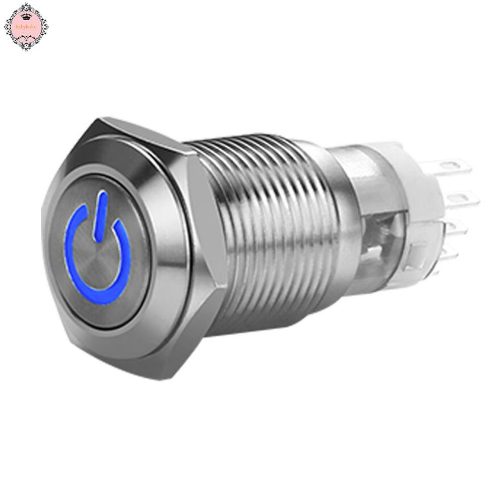 LED Power Push Button 6A/125VAC 1pc 10mm 18mm 1* 36mm 16mm LED Power ...