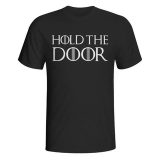 เสื้อผ้าผชLsmtx1 เสื้อยืดแขนสั้น พิมพ์ลาย Hold The Door Game Of Thrones Hodor George R R Martin พลัสไซซ์ สําหรับผู้ชายS-