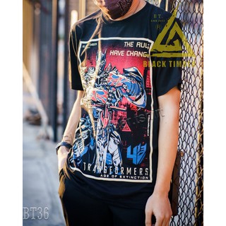 BT 36 Transformers Optimas เสื้อยืด สีดำ BT Black Timber T-Shirt ผ้าคอตตอน สกรีนลายแน่น S M L XL XXL