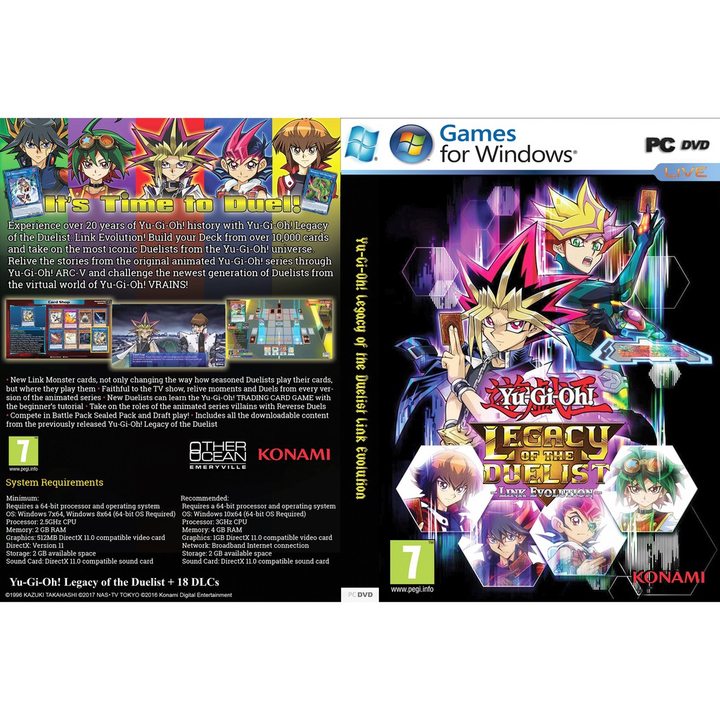 Yu-Gi-Oh! Legacy of the Duelist + เกมพีซี DLCs 18 [การลงทะเบียนออฟไลน์]