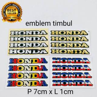 ตราสัญลักษณ์โลโก้ สีทอง ลายนูน สําหรับ Honda 4 แพ็ค