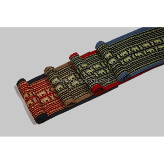 (ชุด9) ผ้าสปันอย่างดี สัมผัสนุ่ม ไม่ร้อน ลายช้างไทย 2แถบ ขนาด90x115cm.