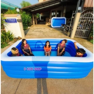 PP4 ส่งไวมาก สระน้ำเป่าลม สระน้ำ สระน้ำเด็ก ขนาด 305*183*70 cm. สระ 3 เมตร 4 ชั้น (ตัวเลือก 6 ขนาด)