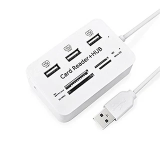 Micro USB Hub Combo 2.0 3 Ports Card Reader High Speed Multi USB Splitter Hub USB Combo All In One for PC Computer
