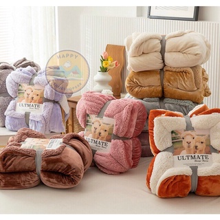 ผ้าห่มขนเเกะ ขนาด 200 x 230 ซม. ผ้าห่มขนแกะ ULTIMATE Sherpa Throw หนัก 2.5กิโล ผ้าห่ม สัมผัสนุ่ม อุ่นสบาย