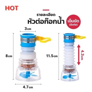 พร้อมส่งหัวต่อก๊อกน้ำ หัวต่อกันน้ำกระเด็น ก๊อกต่อหมุนได้ 360 องศา หัวกรองน้ำ ก๊อกกรองน้ำ