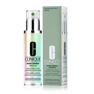 ใหม่ล่าสุด! เซรั่มลดรอยสิวและจุดด่างดำClinique Even Better Clinical Radical Dark Spot Corrector + Interrupter 50ml