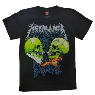 TSHIRTฝ้าย♧เสื้อวง Metallica T-Shirt Rock เสื้อยืดวงร็อค เสื้อวงเมทัลลิกาs-5xl