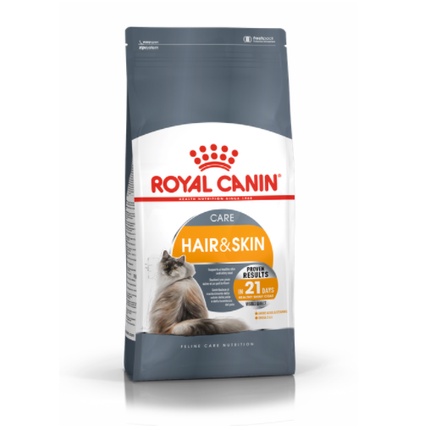 Royal canin Hair Skin Care แมว 2 kg. สำหรับแมวโต ที่ต้องการบำรุงผิวหนังและเส้นขน อายุ 1 ปีขึ้นไป (ถุงสีส้ม)