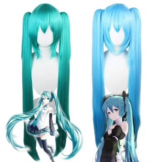 Hatsune Miku วิกผมสังเคราะห์ ทนความร้อน สําหรับแต่งคอสเพลย์ฮาโลวีน