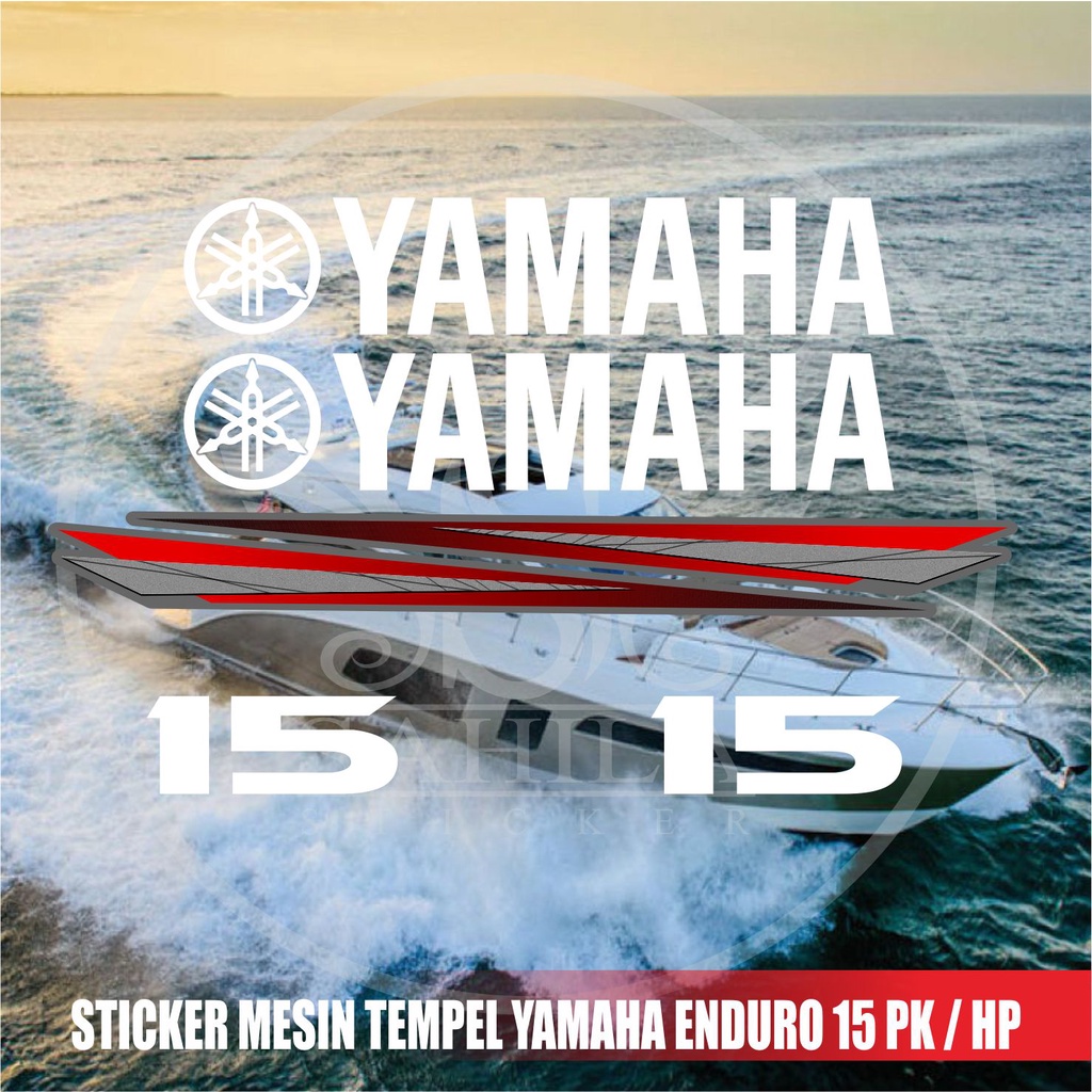 MESIN YAMAHA ENDURO 15 PK 15 HP / ENNDURO STICKER SET OUTBOARD STICKER