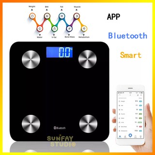 Body scale เครื่องชั่ง Digital Smart APP เครื่องชั่งน้ำหนัก แม่นยำสูง