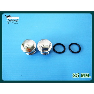 FORK NUT with ORING (25 mm.) 2 PAIRS  // น๊อตหัวโช๊ค 25 มิล 2 ตัว