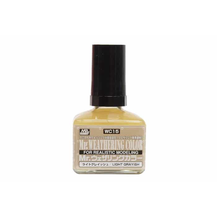 MR.WEATHERING COLOR 40ml. MR.HOBBY WC-15 WEATHERING LIGHT GRAVISH