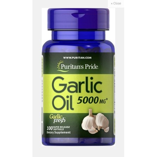 (พร้อมส่ง)น้ำมันกระเทียมสกัด 5000mg Garlic oil 5000mg exp.09/25