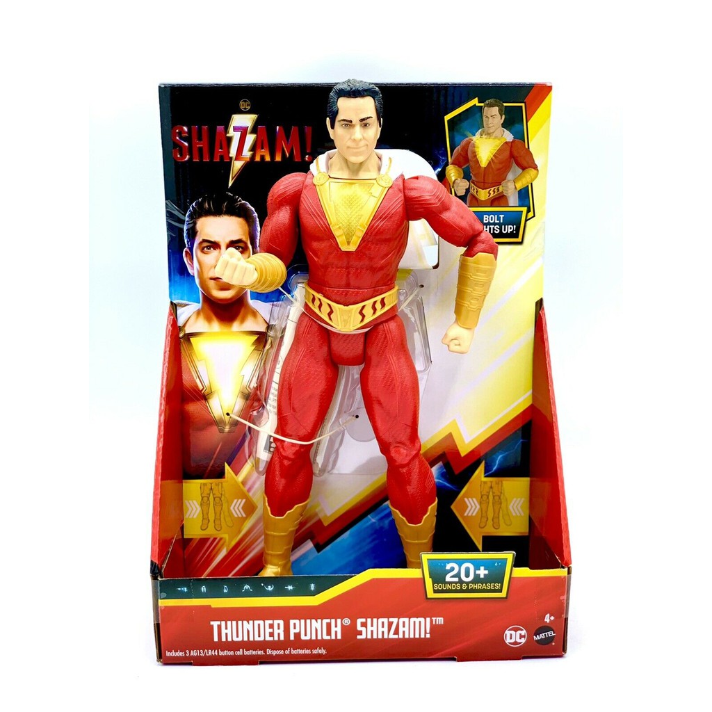 DC Shazam Thunder Punch Action Figure 20+ Sounds & Phrases