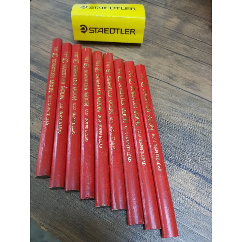 ดินสอช่างไม้ ดินสอเขียนไม้ สเต็ดเลอร์ STAEDTLER MOON pencil 741  1 ด้าม