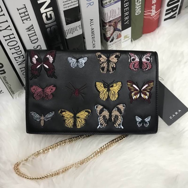 zara butterfly bag