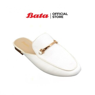 Bata LADIESCASUAL รองเท้าส้นแบนแฟชั่นหญิง SABOT แบบสวม เปิดส้น สีขาว รหัส 5611915 / สีดำ รหัส 5616915