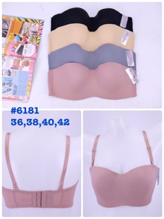 เสื้อในครึ่งเต้า  6181 ไซส์ 36-50  มีโครง ฟองบาง คัพ D เต้าใหญ่