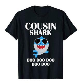 ใหม่ เสื้อยืดผ้าฝ้าย 100% พิมพ์ลายดอกไม้ ฉลาม Doo Doo Doo ตลก คริสต์มาส สําหรับผู้ชาย คู่รักS-5XL