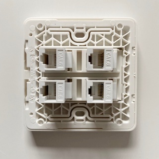 R* โมดูลปลั๊กติดผนัง UTP RJ45 CAT6 4 พอร์ต 1 ชุด