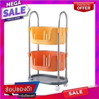 ชั้นวางของ 2 ชั้น มีล้อ STACKO MARU YM55 38.8x26.5x75ซม. คละสี ชั้นวางของ 2-TIER ROLLING STORAGE CART STACKO MARU YM55 3