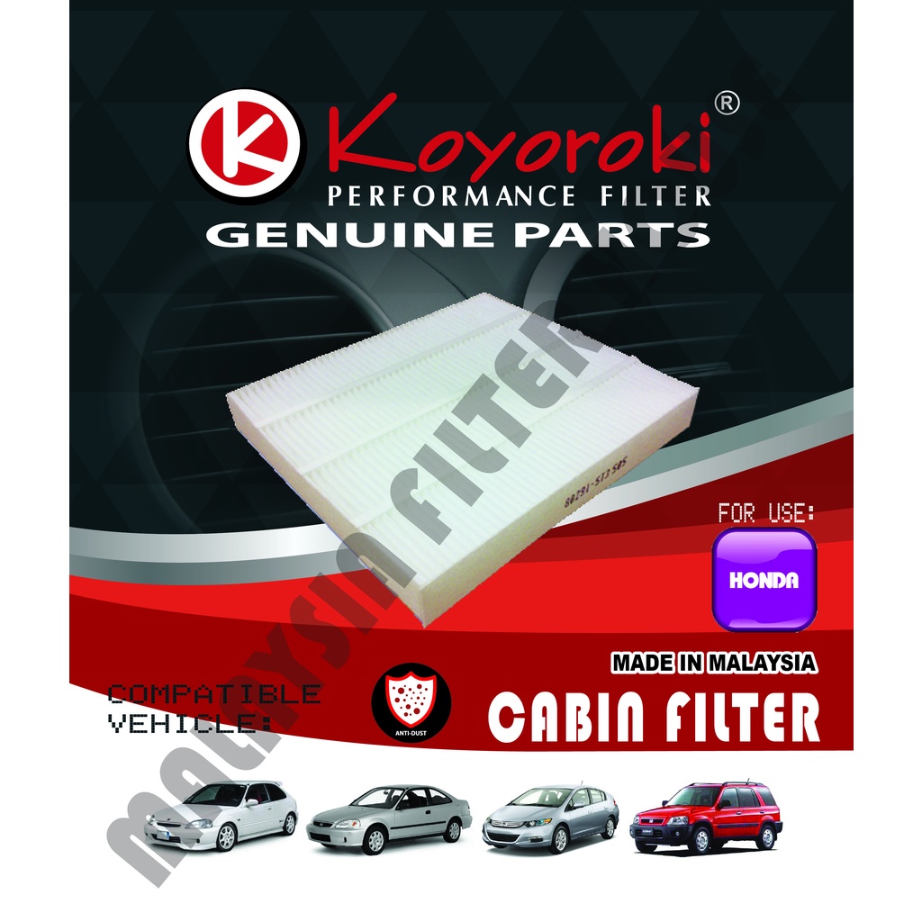 HONDA CIVIC(EK/EJ) CR-V(RD1-3) CIVIC FERIO(EK) PENAPIS CABIN FILTER RHD-ST3-C 80291-ST3-E01
