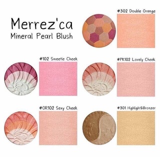 บลัชออน MERREZCA Mineral Pearls Blush บลัชออนเมอร์เรซก้า