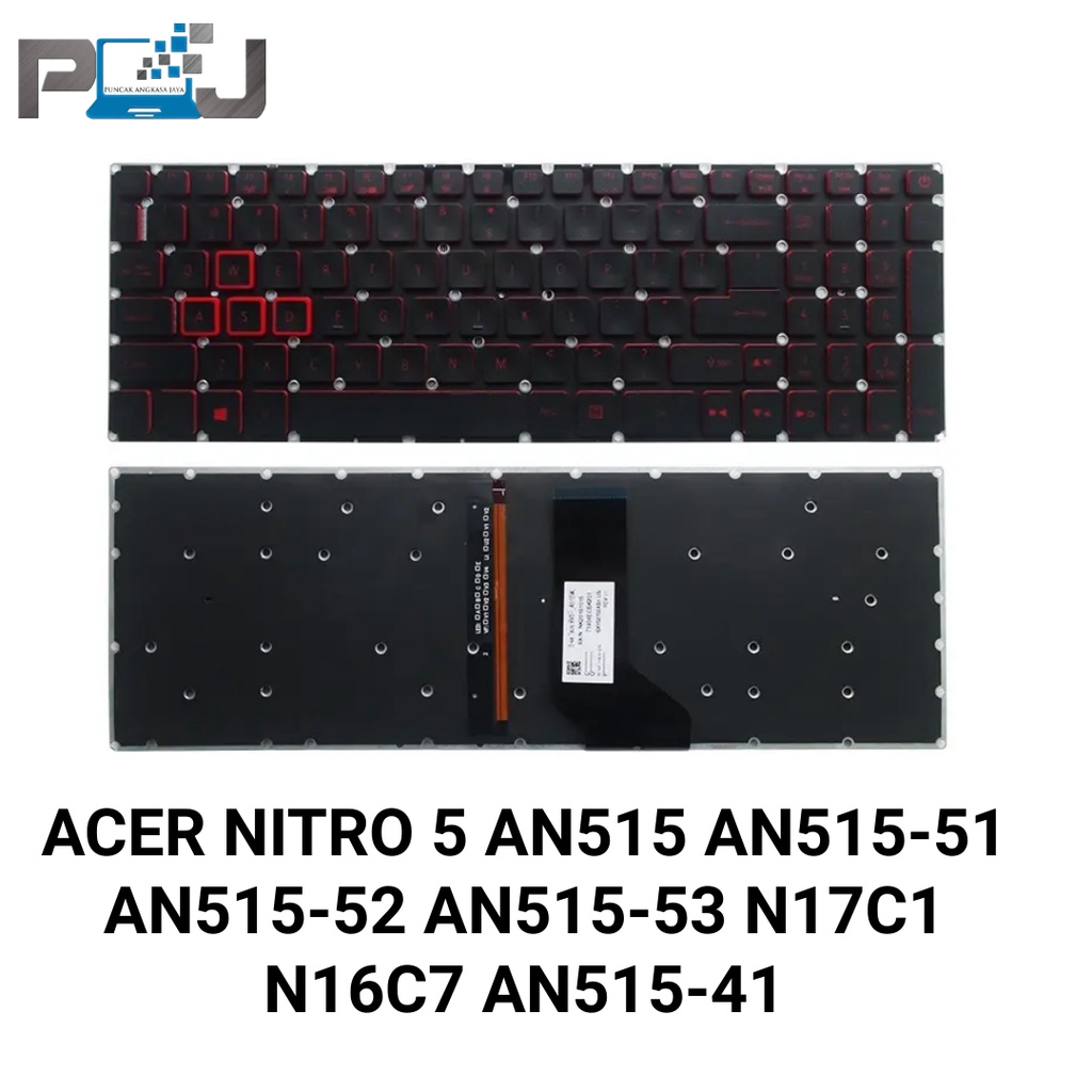 อะไหล่คีย์บอร์ดแล็ปท็อป โน้ตบุ๊ก ACER NITRO 5 AN515 AN515-51 AN515-52 AN515-53 N17C1 N16C7 AN515-41