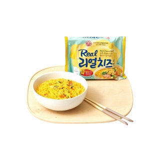 มาม่าเกาหลี ราเมนรสชีส ottogi real cheese ramen 오뚜기 리얼치즈라면 มาม่าเกาหลี รสชีสเข้มข้น พร้อมชีสแท้ในซอง 135g/1 แพ็คมี4ซอง