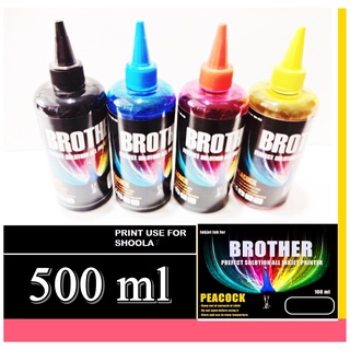 หมึกเติม "PEACOCK" For Brother 500 ML  BT-D60/BT6000BK/ BT5000C หมึกเทียบเท่า ดำ-สี  DCP-T310 T510W T710W MFC-T810WMFC-T