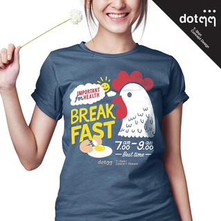 dotdotdot เสื้อยืดผู้หญิง รุ่น Concept Design ลาย BreakFast (Blue)