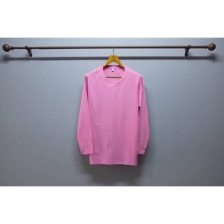 เสื้อแขนยาว สีชมพู ไซส์ S-4XL🌈
