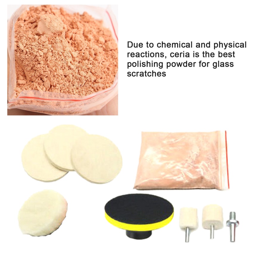✨[จัดส่งภายใน 1 วัน]8 ชิ้น Cerium Oxide แก้วขัดผงชุดสําหรับ Deep Scratch Remover สําหรับกระจกกระจกทําความสะอาด Scratch ขายปลีก - รูปที่ 4