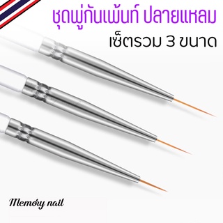(ด้ามใส Kolinsky) พู่กันเพ้นท์เล็บ ปลายแหลม ชุดรวม 3 ขนาด เบอร์ 0,00,000 / อุปกรณ์เพ้นท์เล็บ