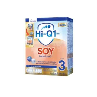 [นมผง] ไฮคิว 1 พลัส ซอย พรีไบโอโพรเทก สูตร 3 400 กรัม นมสูตรเฉพาะสำหรับเด็กอายุ 1 ปีขึ้นไปและทุกคนในครอบครัว Hi-Q Soy 1 Plus