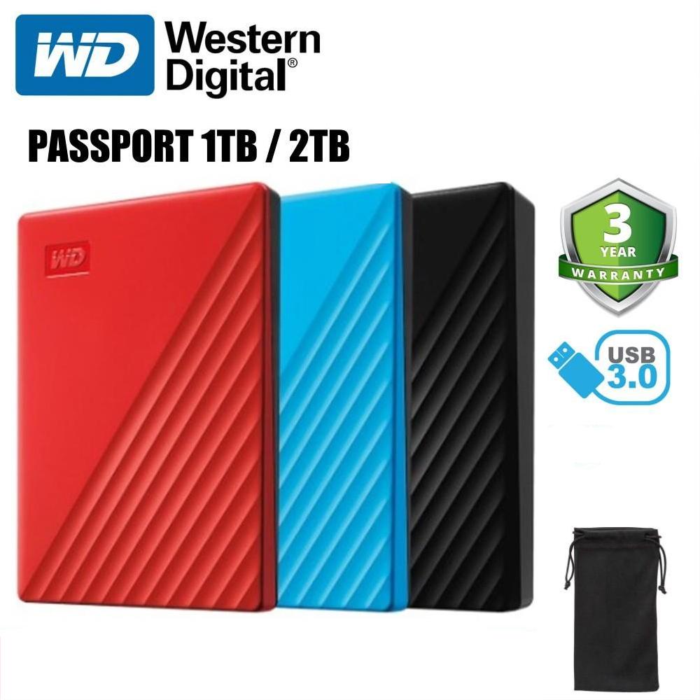 Western Digital WD My Passport USB3.2 Gen 1 Hard Drive External Portable HDD Hard Disk (1TB 2TB 500G
